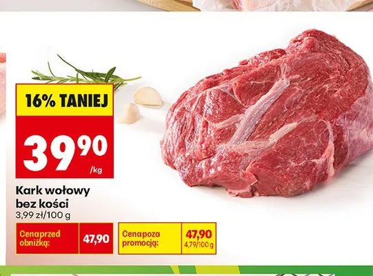 Kark wołowy bez kości promocja w Biedronka