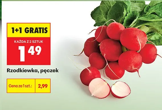 Rzodkiewka, pęczek promocja w Biedronka