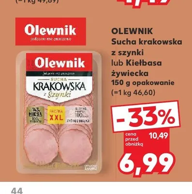 Kiełbasa żywiecka Olewnik promocja w Kaufland