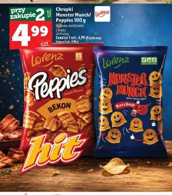 Chrupki Monster Munch Ketchup Lorenz promocja w TOPAZ