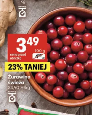 Żurawina świeża promocja w Delikatesy Centrum