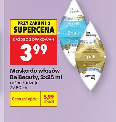 Maska do włosów Be Beauty promocja w Biedronka