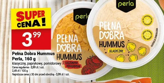 Hummus Pełna Dobra pomidorowy Perla promocja w Twój Market