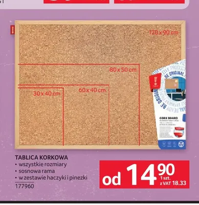 Tablica korkowa promocja w Selgros