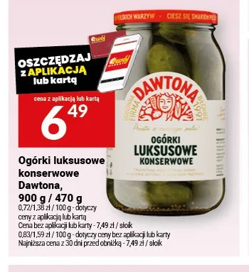 Ogórki luksusowe konserwowe Dawtona promocja w Twój Market
