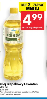 Olej rzepakowy Lewiatan promocja w LEWIATAN