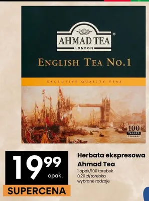 Herbata ekspresowa Ahmad Tea promocja w Delikatesy Centrum