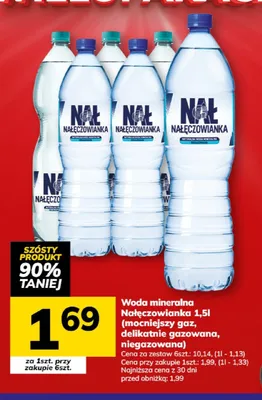 Woda mineralna Nałęczowianka delikatnie gazowana promocja w Hitpol
