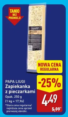 Zapiekanka z pieczarkami Papa Liugi promocja w Aldi