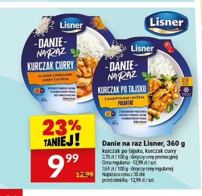 Danie na raz kurczak curry Lisner promocja w Twój Market