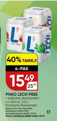 Piwo Lech Free wybrany asortyment promocja w Chata Polska