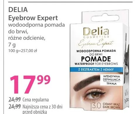 Pomada do brwi Delia Eyebrow Expert promocja w Hebe