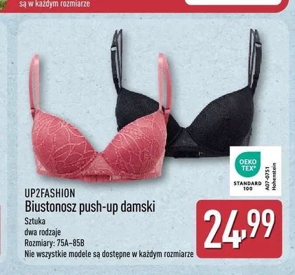 Biustonosz push-up damski UP2FASHION promocja w Aldi