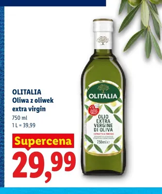 Oliwa z oliwek extra virgin Olitalia promocja w Lidl