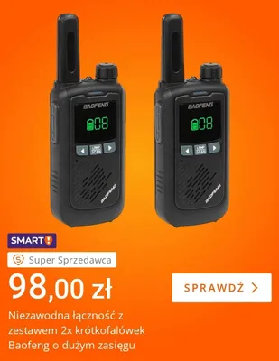 Krótkofalówki Baofeng 2-pak promocja w Allegro