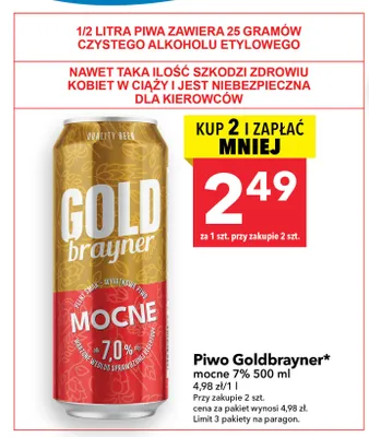 Piwo Goldbrayner Mocne promocja w LEWIATAN