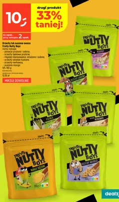 Suszone mango Frutty Nutty Boyz promocja w Dealz