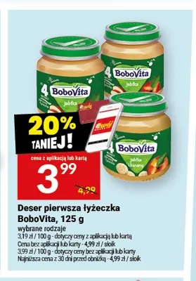 Deser pierwsza łyżeczka BoboVita jabłka promocja w Twój Market