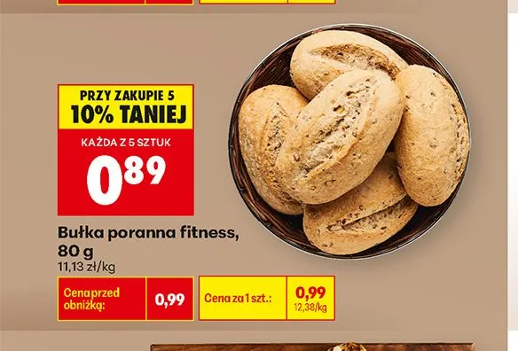 Bułka poranna fitness promocja w Biedronka