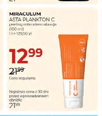Peeling mikrodermabrazja Asta Plankton C Miraculum promocja w Drogerie Jawa