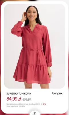Sukienka tunikowa Bonprix promocja w bonprix
