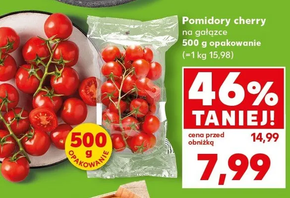 Pomidory cherry na gałązce promocja w Kaufland