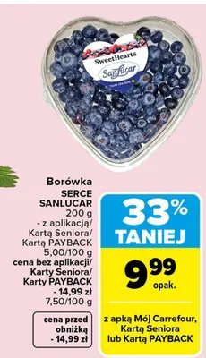 Borówka serce promocja w Carrefour
