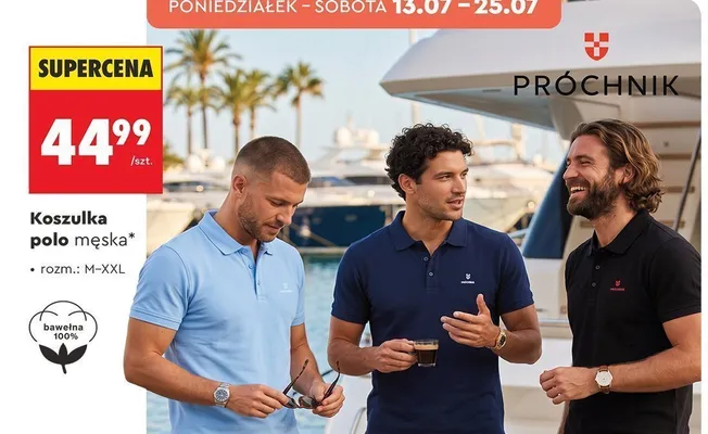 Koszulka polo męska Próchnik promocja w Biedronka