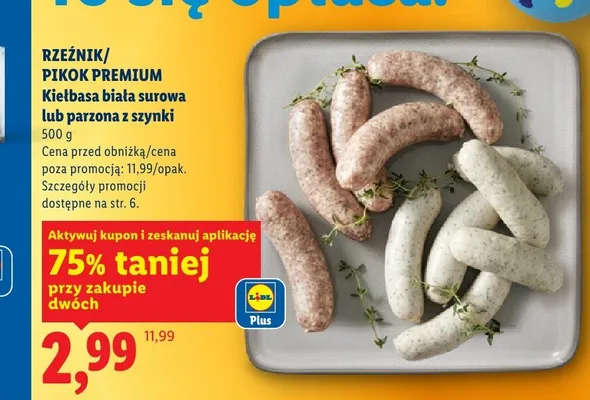 Kiełbasa biała promocja w Lidl