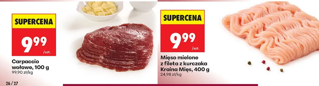 Carpaccio wołowe promocja w Biedronka