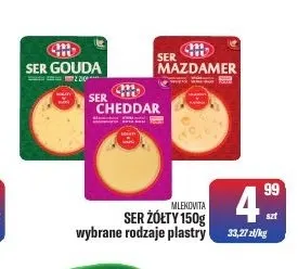 Ser żółty w plastrach Mlekovita promocja w Tomi Markt