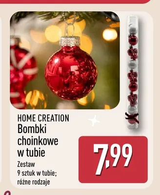 Bombki choinkowe w tubie Home Creation promocja w Aldi