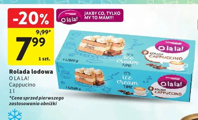 Rolada lodowa Olala! cappuccino 1l promocja w Intermarche