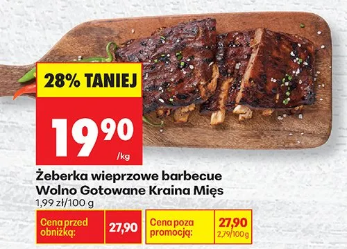 Żeberka wieprzowe barbecue Wolno Gotowane promocja w Biedronka