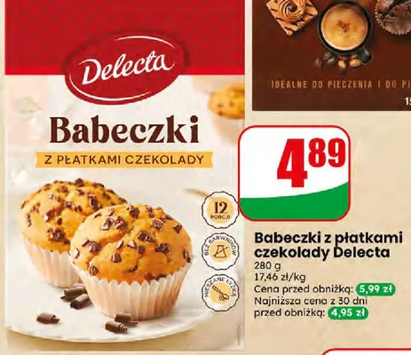 Babeczki z płatkami czekolady Delecta promocja w Dino