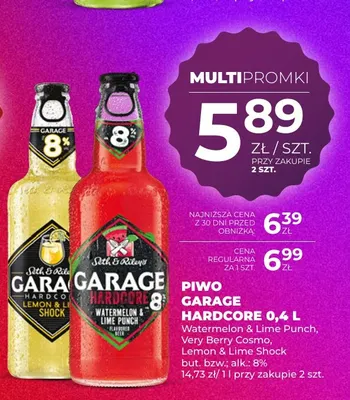 Piwo Garage Hardcore Watermelon & Lime Punch promocja w Duży Ben