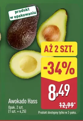 Awokado Hass 2-pak promocja w Aldi