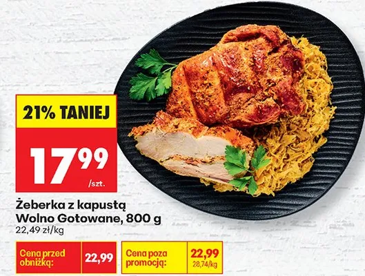 Żeberka z kapustą wolno gotowane promocja w Biedronka