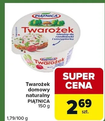 Twarożek domowy naturalny promocja w Carrefour Express