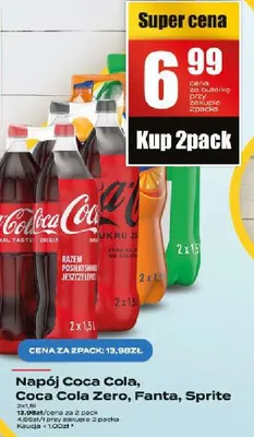 Napój Coca Cola, Coca Cola Zero, Fanta, Sprite promocja w Supeco
