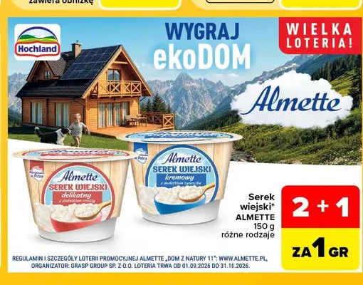 Serek wiejski Almette promocja w Carrefour