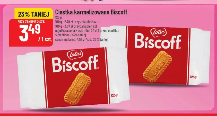 Ciastka karmelizowane Biscoff Lotus promocja w POLOmarket