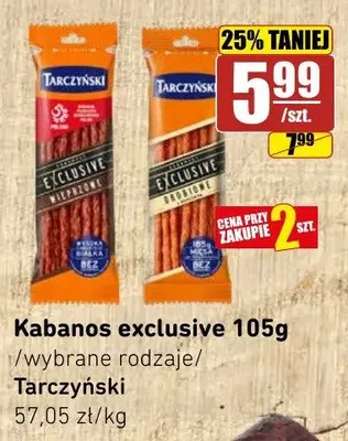 Kabanosy Exclusive wieprzowe Tarczyński promocja w API Market