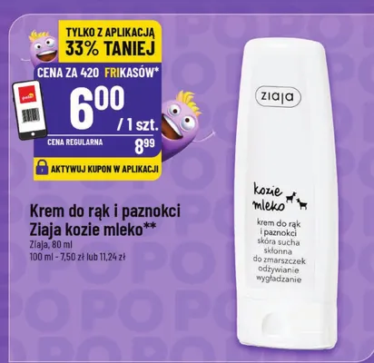 Krem do rąk i paznokci Kozie mleko promocja w POLOmarket