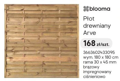 Płot drewniany Arve promocja w Castorama