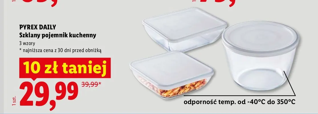 Szklany pojemnik kuchenny Pyrex Daily promocja w Lidl