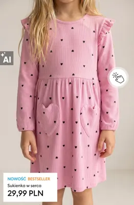 Sukienka w serca promocja w Sinsay