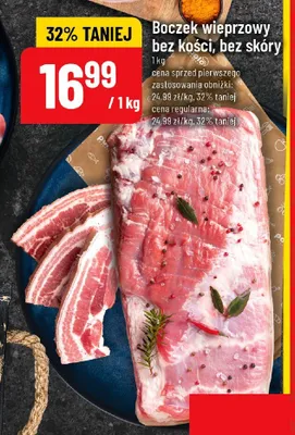 Boczek wieprzowy bez kości bez skóry promocja w POLOmarket