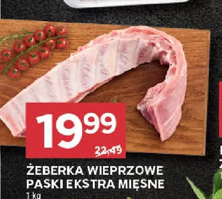 Żeberka wieprzowe paski ekstra mięsne promocja w Stokrotka