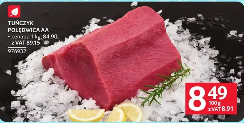 Tuńczyk poledwica AA promocja w Selgros